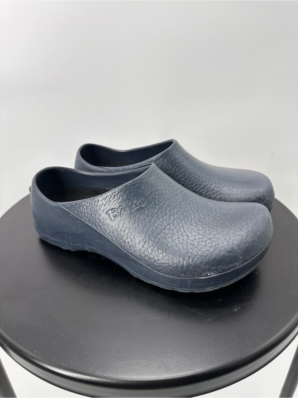 Navy Blue Professional Birkenstock Birki Clogs with Michigan Logo on Back